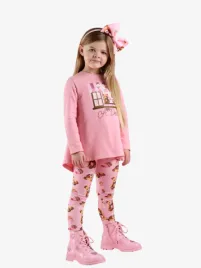 Adee Meisjes Set Legging Missy Rose Pink