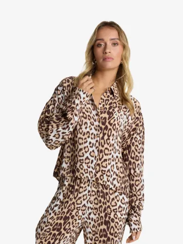 Dames Blouse Crepe Animal