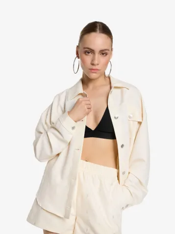 Dames Blouse Twill Cream
