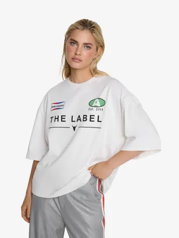 Dames T-Shirt Racer Soft White