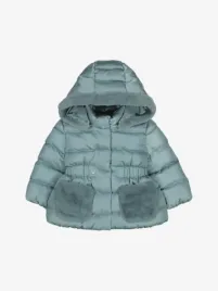Abel & Lula Meisjes Winterjas Satin Aqua