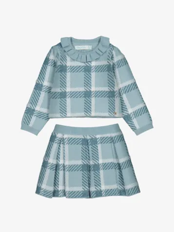 Meisjes Set Rok Tricot Aqua