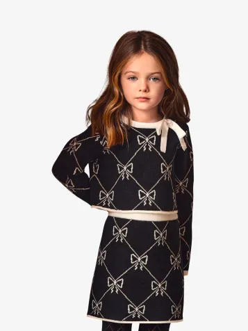 Meisjes Set Rok Tricot Zwart