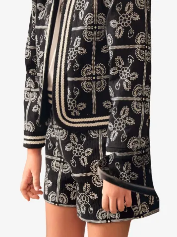 Meisjes Short Jacquard Zwart