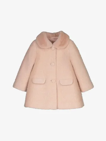 Meisjes Jas Structured Knit Petal
