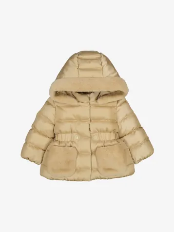 Meisjes Winterjas Satin Almond
