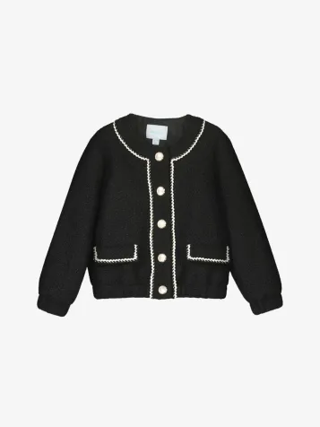 Meisjes Jacket Sherpa Zwart