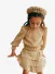 Abel & Lula Meisjes Set Rok Pleated Knit Oat