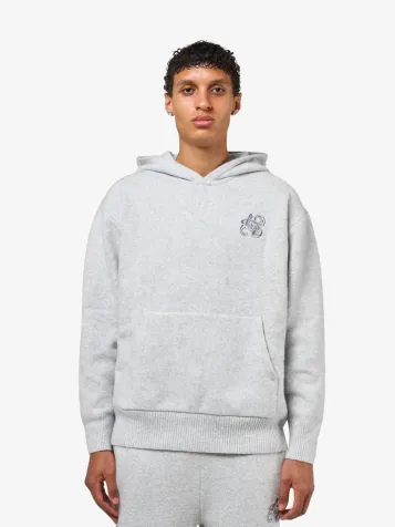 Heren Hoodie Knit Amos Grey