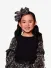 Angels Face Meisjes Haarband Gladys Bow Zwart Leopard