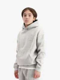 Black Bananas Kids Jongens Hoodie Ripped Monogram Grey