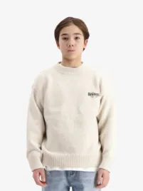 Black Bananas Kids Jongens Trui Knitted Beige