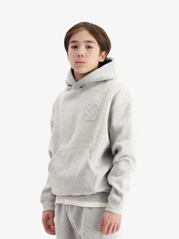 Jongens Hoodie Ripped Monogram Grey