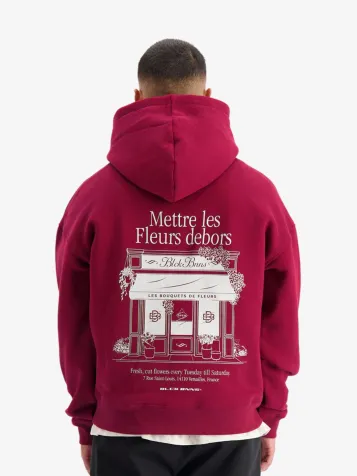 Heren Hoodie Les Fleur Burgundy