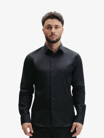 Heren T-shirt Hex-series Slim Zwart