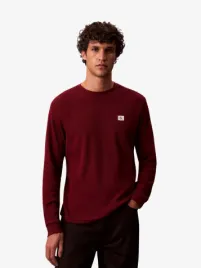 Calvin Klein Heren Longsleeve Wafel Badge Renaissance Red