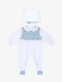 Deolinda Meisjes Boxpakje Muts Tweed Blauw