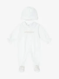 Deolinda Meisjes Boxpakje Muts Tweed Creme