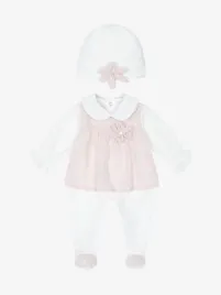 Deolinda Meisjes Boxpakje Muts Roze