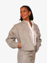 Freebird Icons Dames Bomberjas Lola Silver Grey