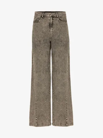 Dames Spijkerbroek Melody Stud Grey Wash