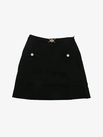 Dames Rok Chrissy Belted Mini Zwart
