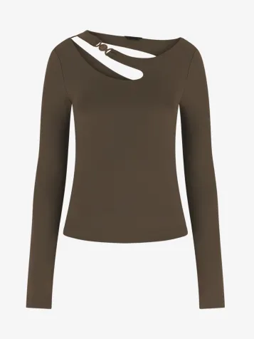 Dames Longsleeve Eleanor Buckle Regal Brown