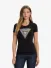 Guess Dames T-shirt Triangle Pytho Zwart