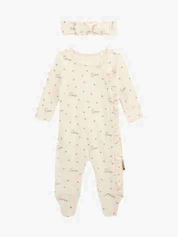 Meisjes Baby Boxpakje Haarband Hearts Grey