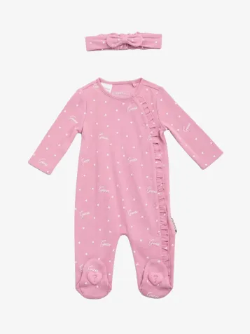 Meisjes Baby Boxpakje Haarband Sweet Heart White