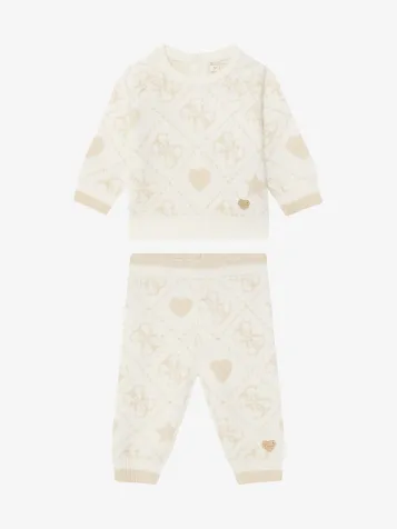 Meisjes Set Knit 4g Shiny Jacquard Gold