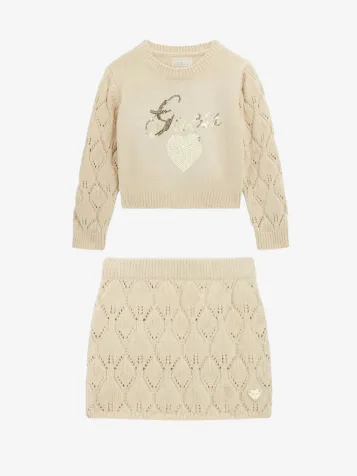 Meisjes Set Knit Rok Hazelnut Toffee