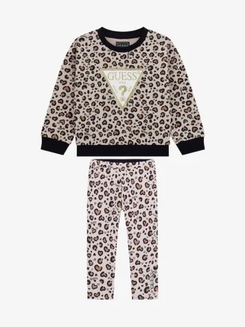Meisjes Set Legging Leopard Beige
