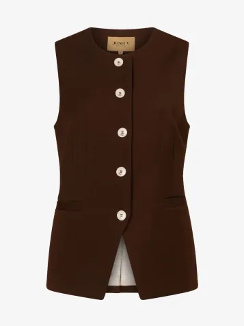 Dames Gilet Kiro Dark Brown