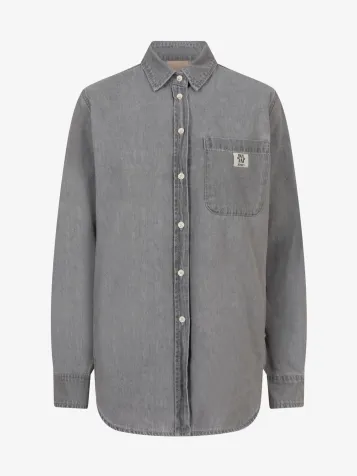 Dames Blouse Meggy Grey Denim