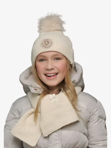 Meisjes Muts Sjaal Set Rosa Reya Warm Winter White