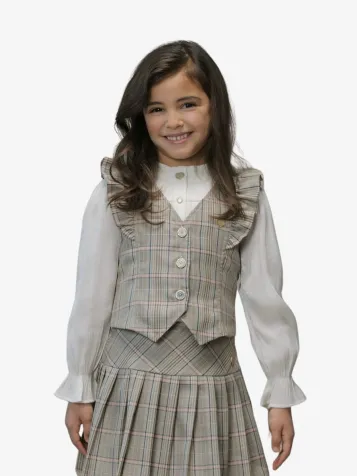 Meisjes Gilet Elize Boyfriend Check Le Cheque