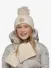 Le Chic Meisjes Muts Sjaal Set Rosa Reya Warm Winter White