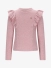 Le Chic Meisjes Longsleeve Nadya Ruffle Lurex Sweet Cerise