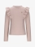 Le Chic Meisjes Longsleeve Nadya Knit Vibes Ruffle Cafe Au Lait