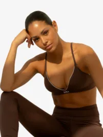 The Lola Club Dames Sportbh Demi Chocolate