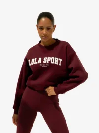 The Lola Club Dames Sweater Jade Cherry Red