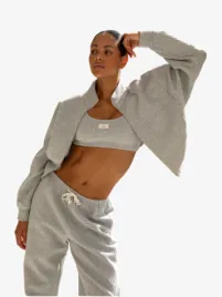 The Lola Club Dames Vest Lena Grey Melange