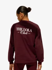The Lola Club Dames Longsleeve Emma Cherry Red