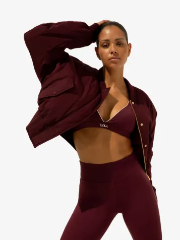Dames Bomberjas Leah Cherry Red