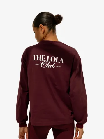Dames Longsleeve Emma Cherry Red