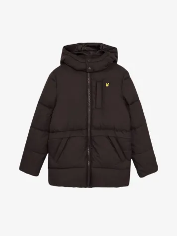 Jongens Winterjas Ripstop Quilted Puffer Zwart