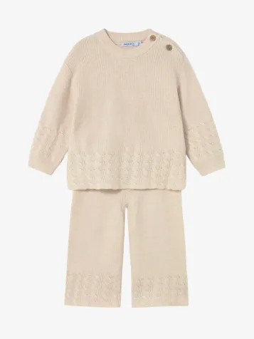Meisjes Set Knit 2piece Sand