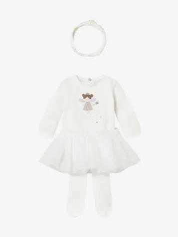 Meisjes Bodysuit Tutu Set Natural
