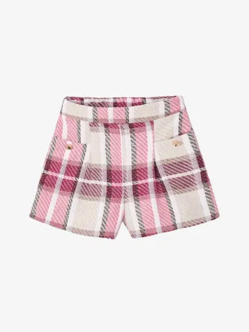 Meisjes Short Plaid Cherry